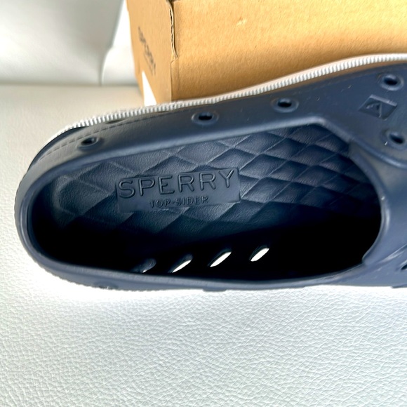 NWT, Sperry Top slider navy deck shoes:  AO Float, size 9 - Picture 6 of 8